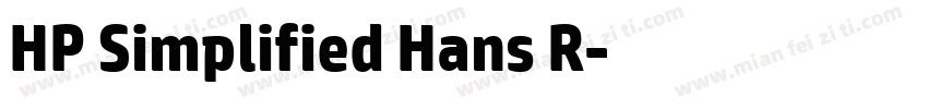HP Simplified Hans R字体转换